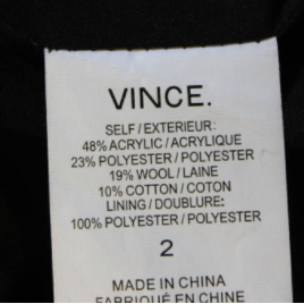 Vince Wool Fringe Trim Jacquard Tweed Jacket NWOT - Picture 7 of 8